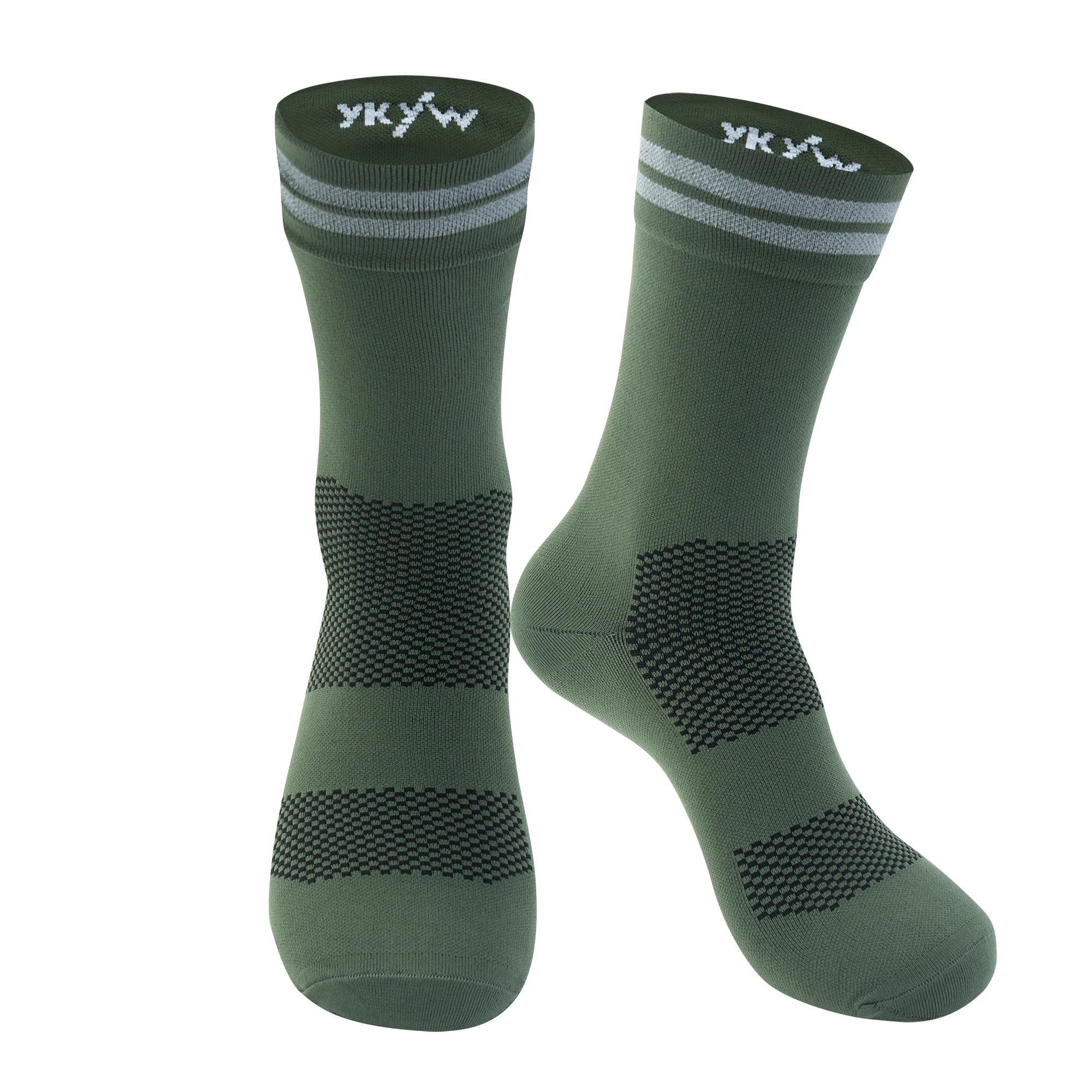 YKYWBIKE Unisex-Radsocken, atmungsaktive Rennradsocken, Outdoor-Sport-Kompressionssocken, Pro-Team-Rennsocken, Lauf-Fahrradsocken – Detail 10
