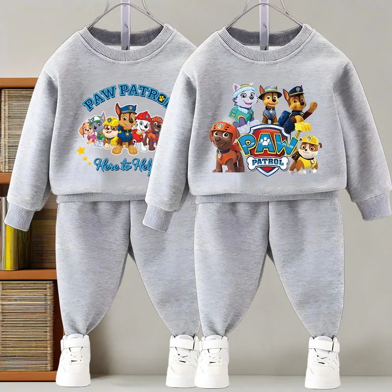 باو باترول بنين موضة س الرقبة البلوز وبنطلون 2 قطعة دعوى الاطفال هوديس عادية Sweatpant مجموعة ربيع الخريف الطفل رياضية جديد