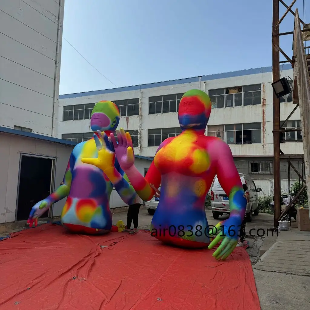 لوحة DJ فنية ملونة قابلة للنفخ لجسم الإنسان قابلة للنفخ شخصيات كرتونية نموذج لجسم لتزيين عطلة الهالوين