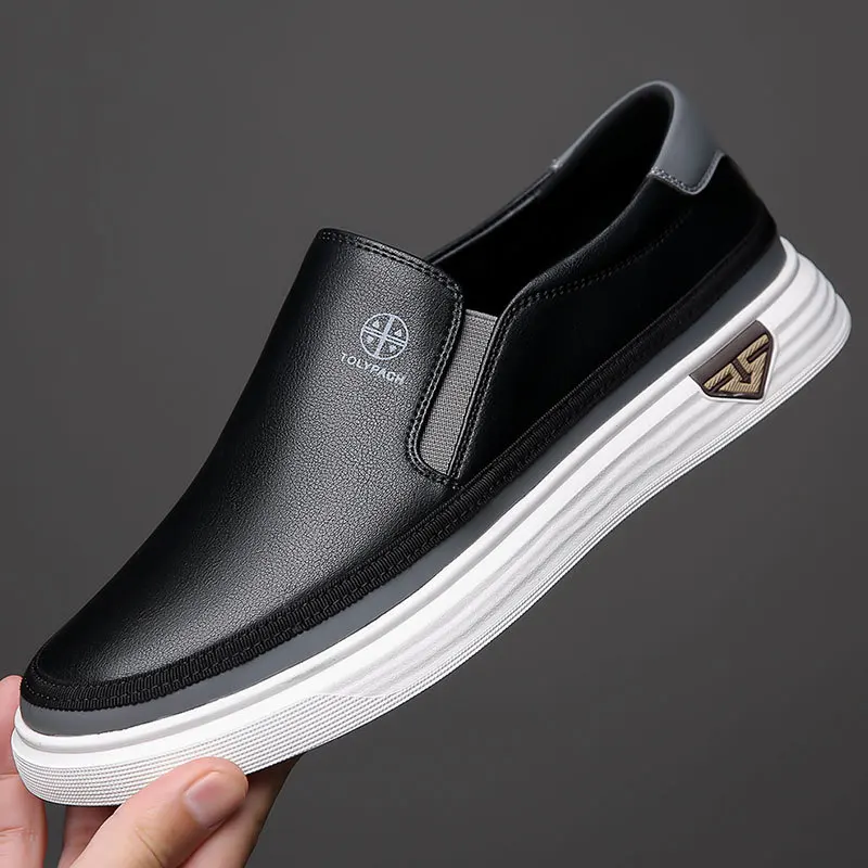 

New High quality Handmade Genuine Leather Men Casual Loafers Luxury Brand Comfortable Slip-On Driving Moccasins Flats Shoes