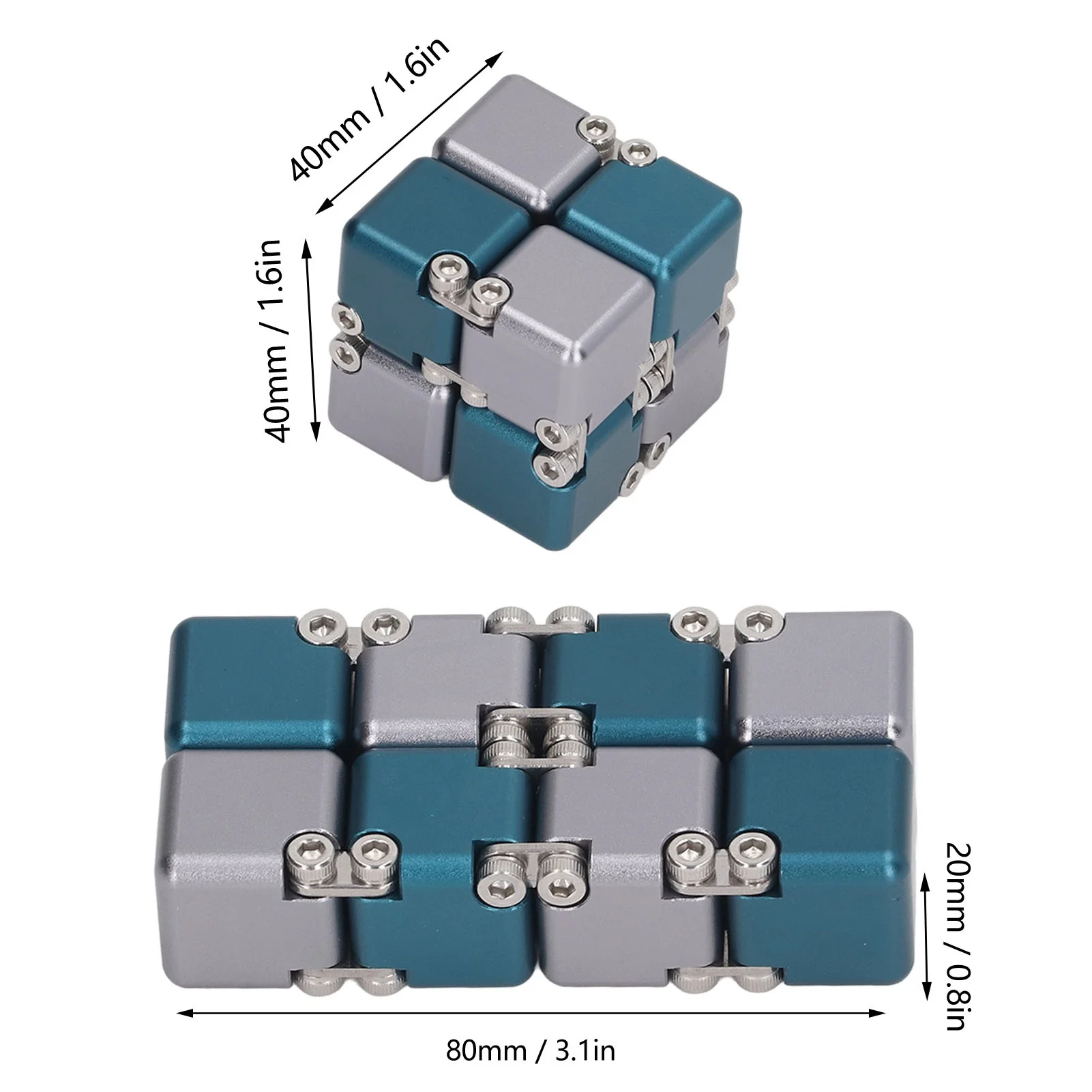 Stress Anxiety Relief Toy Adults Hand Held Puzzle Sensory Finger Flip Blocks Toy for ADD ADHD