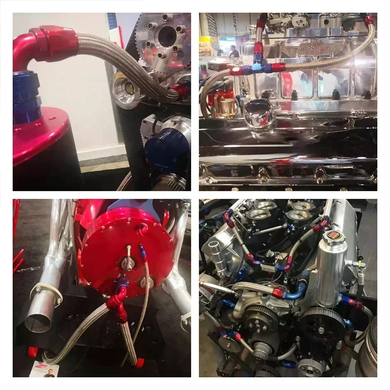 Manguera Universal de combustible para coche AN4 AN6 AN8 AN10 AN12 AN16, 2 metros, línea de Gas y aceite, manguera de freno de radiador trenzada de acero inoxidable, tubo CPE