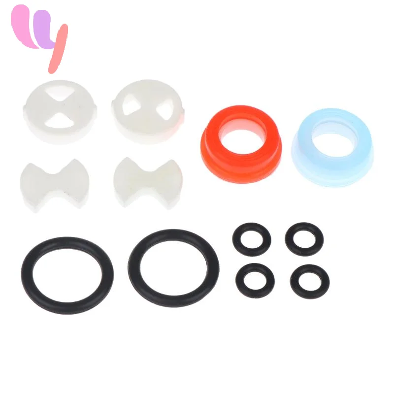 Hot Sale New 12Pcs Faucet Tap Valve Replacement Kit Faucet Washers For Mixer Faucet Round Ceramic Chip Set Faucet Accessories