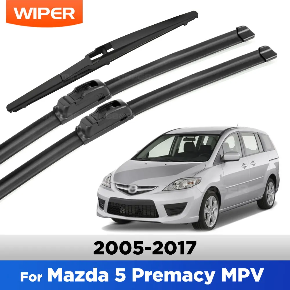 

For Mazda 5 Premacy MK2 MK3 MPV 2005-2017 2006 2007 Wiper Front & Rear Wiper Blades Windshield Windscreen Brushes 26"+16"+12"