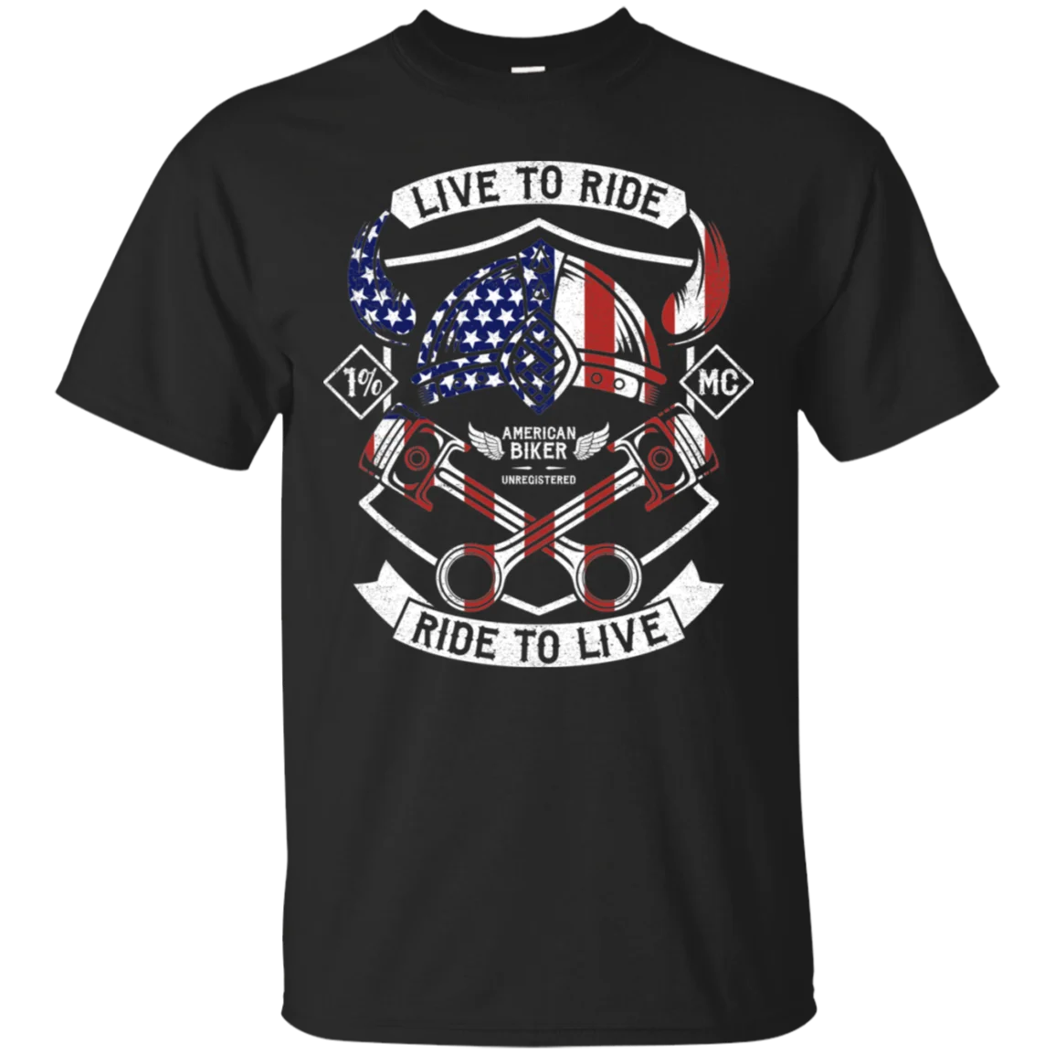 

Live To Ride Ride To Live Retro American Rider Motorcyclist T-Shirt 100% Cotton O-Neck Short Sleeve Summer Casual Mens T-shirt
