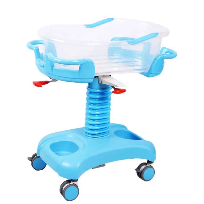 

Hospital Furniture Medical Newborn Care Adjustable Bassinet Cot Carrier Infant Cribs Stroller Trolley Bed Baby Cart for Babies