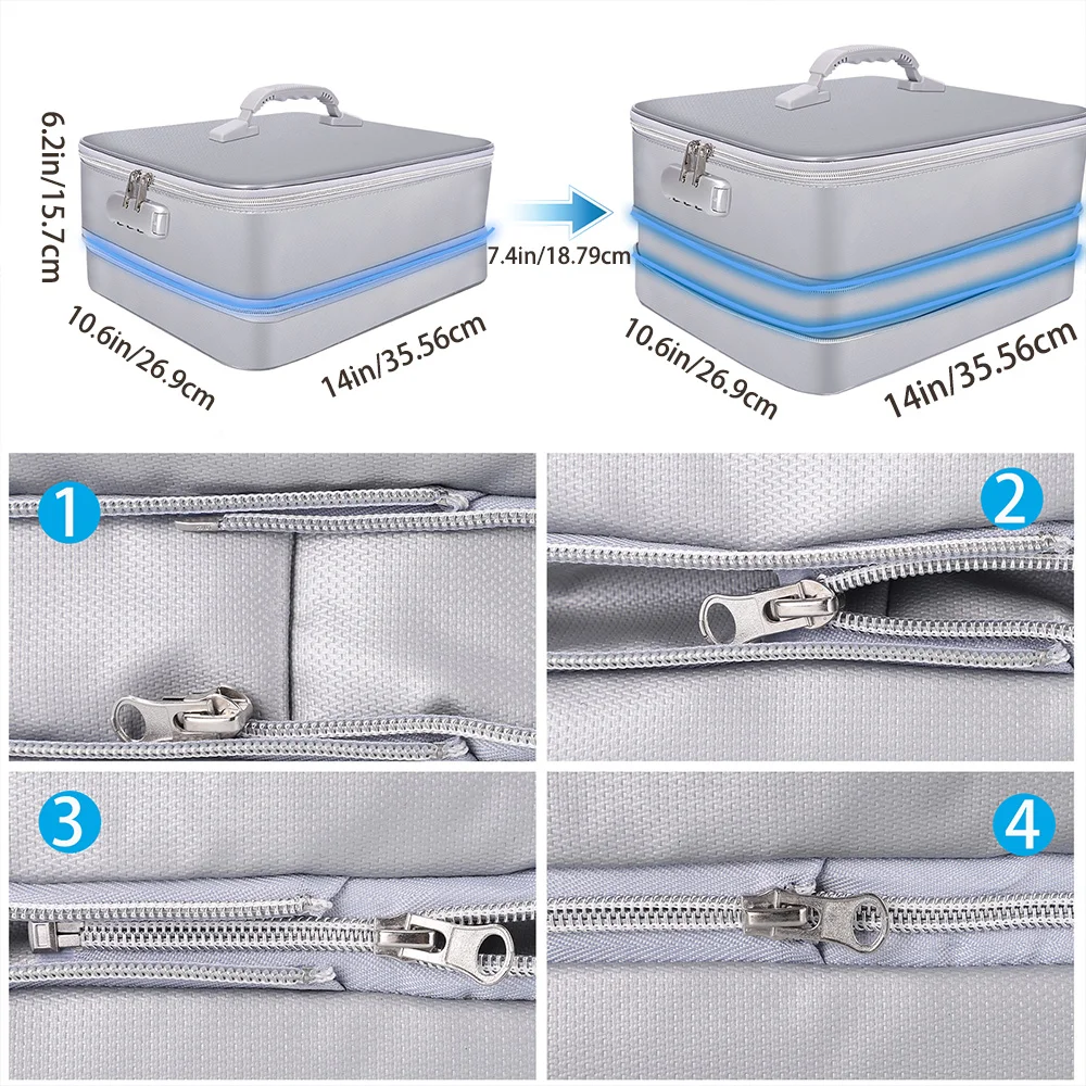 Foldable Fireproof Storage Box  Fireproof Document Storage Box  Holds A4 Documents, Legal Documents, and Contracts