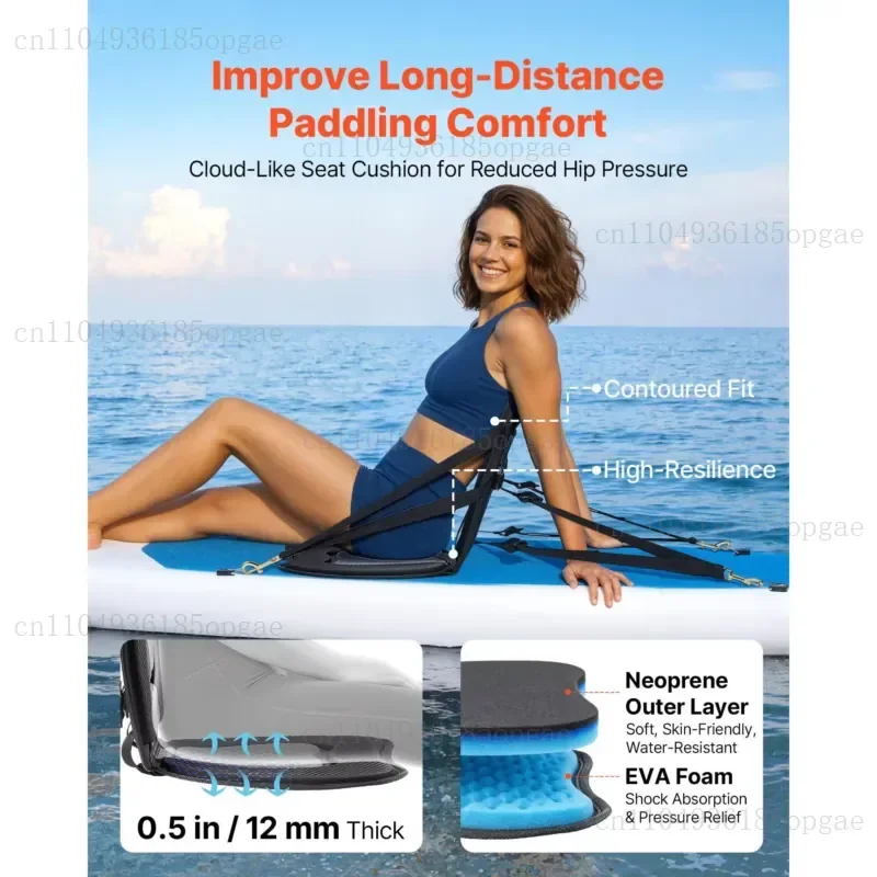 Universal seat 1 piece 0.5 inches thick, with backrest support, padded seat cushion, with storage bag