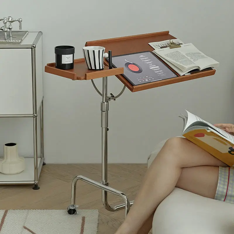 Sofa side removable coffee sheet music rack solid wood corner few trolley living room bedside table