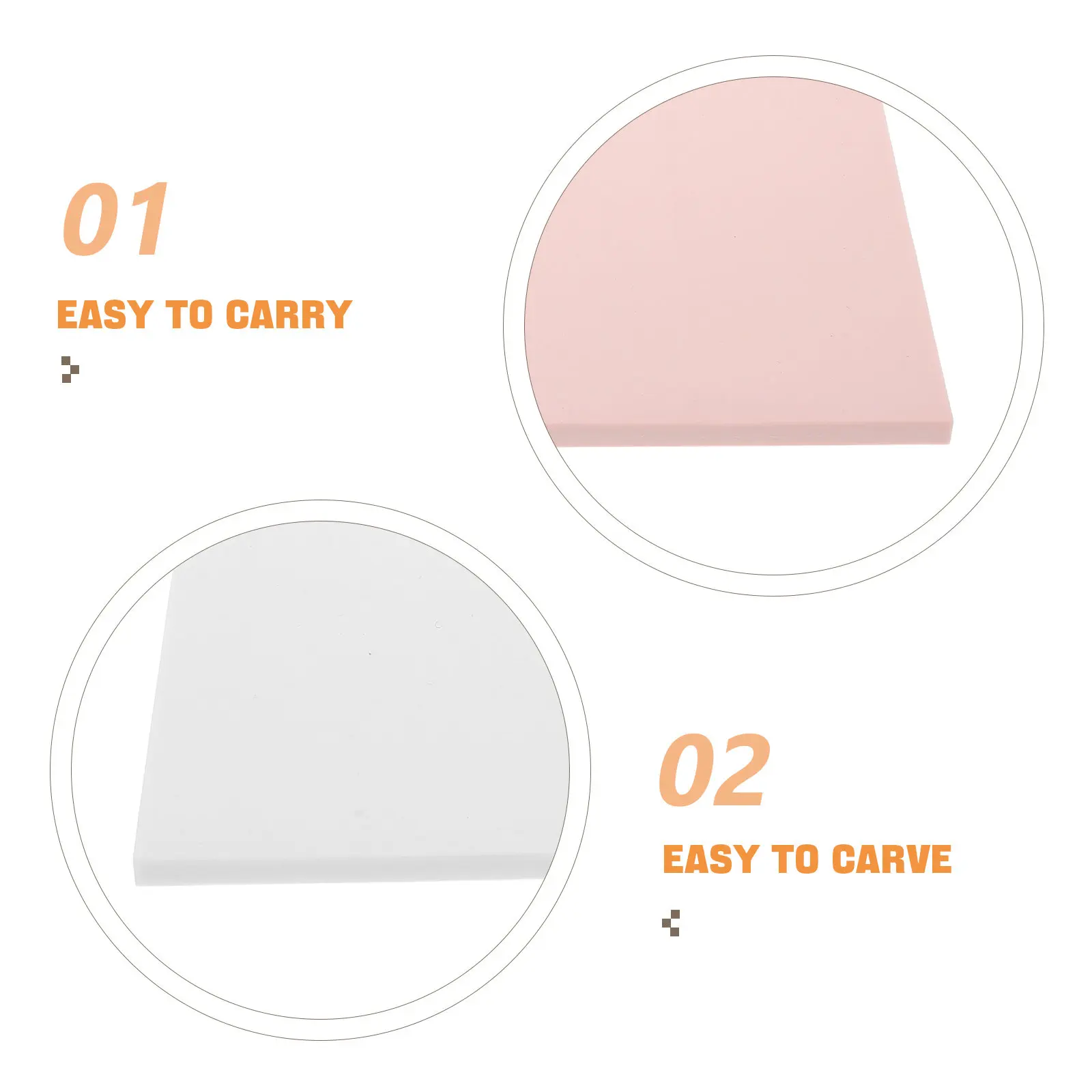 4Pcs Rubber Stamp Carving Blocks DIY Craft Material for Linoleum Block Printing Smooth Carving Surface Rubber Block Printing