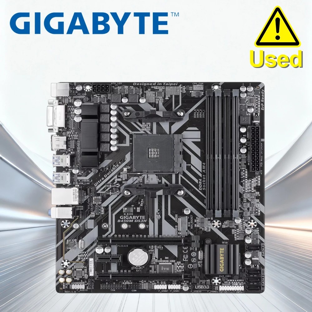 GIGABYTE GA-B450M DS3H AMD AM4 Ryzen 3/5/7/9 1.2.o.3th. Placa base de escritorio Athlon USB3.1 M.2 B450 DS3H Micro-ATX