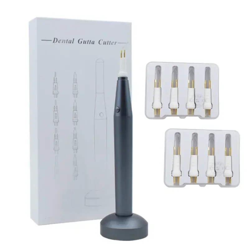 

1pc Oral Gutta Percha Cutter Matel Body Endos Wireless Obturations System with 8PCS Heating Tips Root Canal Therapy Equipment