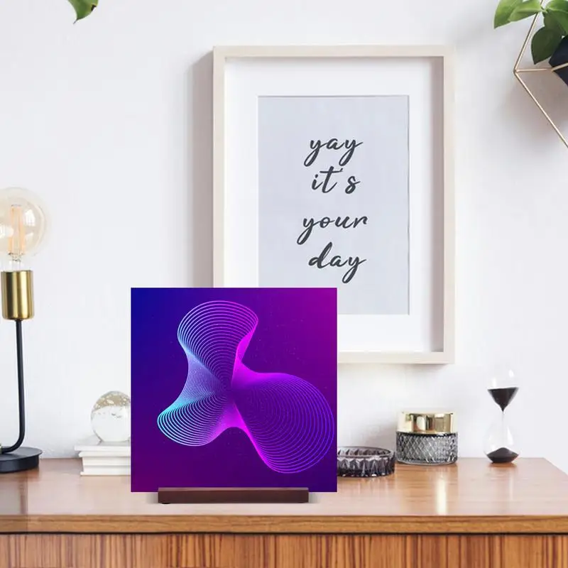 حامل سجل خشبي للألبومات ، حامل لتخزين الألبوم ، رف LP ، ديكور مكتب