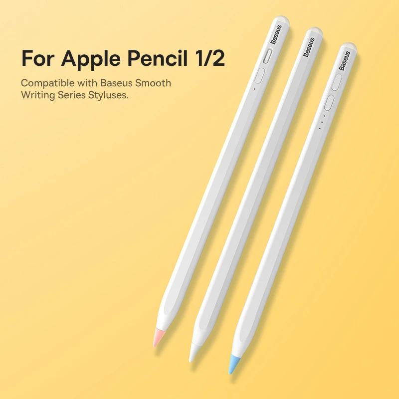 Baseus for Apple Pencil Tips Dual Layer 2B 2H Replacement Tip Smooth Medium Light Damping for iPad Stylus Pen 2nd 1st Gen Nibs