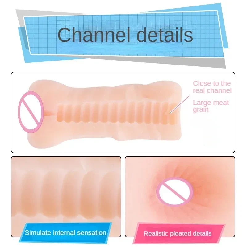 남성용 항공기 컵 자위기 구강 질 항문 자위, 부드러운 실제 질 포켓 음모 섹스 토이, 남성용 블로우잡