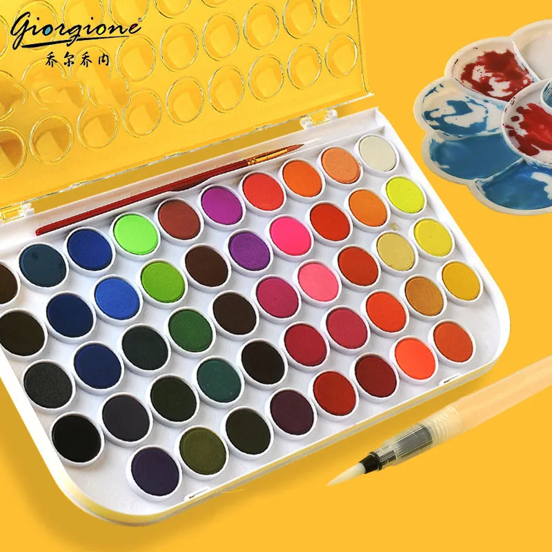 Portátil Guache Paint Set, Sólidos Acessórios Aquarela, Voltar para a escola Itens, Pó Pigmento, Art Supplies, 12, 16, 24, 28, 36, 48 Set Cor