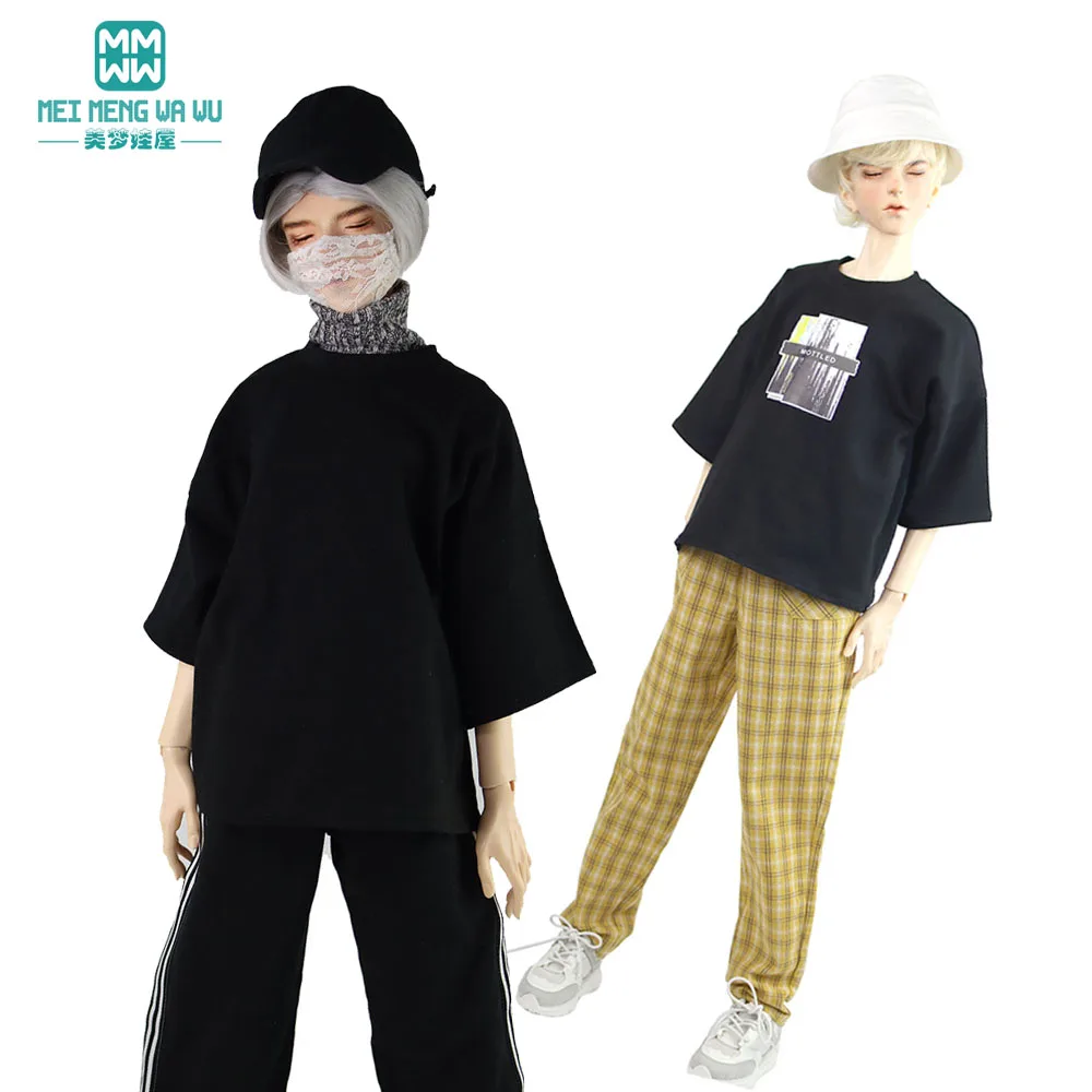 Fits 1/3 68-75cm BJD uncle doll clothes Spherical joint doll Fashion plaid pants high waist sweater