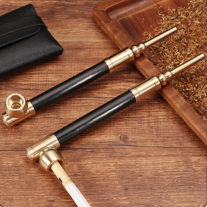 Metal old style Multifunction Smoking Pipe Tar Filtration Healthy Cigarette filter Fashion Recyclable Tobacco Pipe Gift for Men