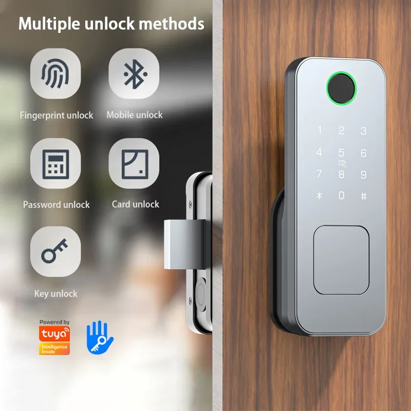 Smartier Outdoor Electronic Smart Fingerprint Password Serratura digitale Tuya Ttlock Smart Door Lock