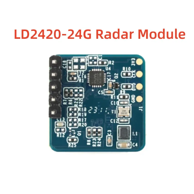 LD2420 Sensore radar a onde millimetriche 24G Modulo micro movimento intelligente per il corpo umano Banda ISM Alta sensibilità Basso consumo