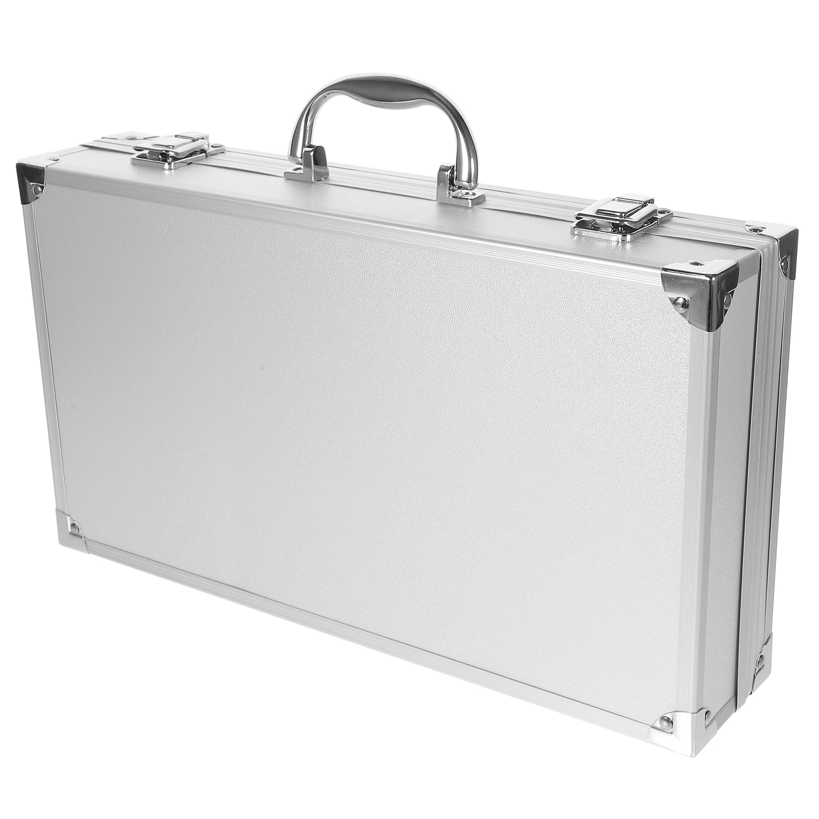 

Aluminum Alloy Toolbox White Rectangular Portable Storage Case for Tools Medicine Parts Makeup 35x19x6 5cm Large Capacity