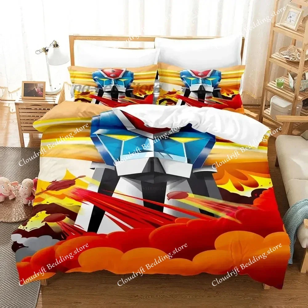 Mechanical Goldorak Boys Bedroom Bedding Single Twin Full Queen King Size Aldult Duvetcover Anime Bed Sheet Set