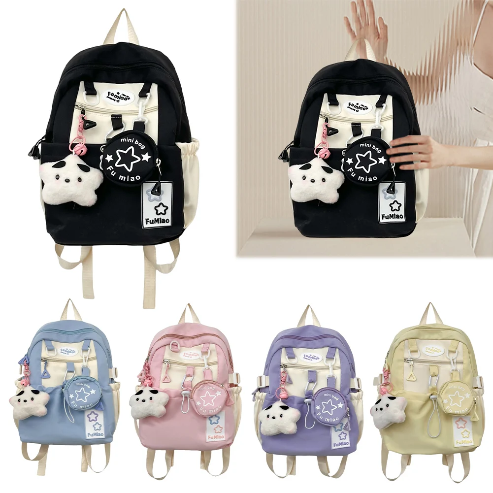 حقيبة كمبيوتر محمول لطيفة وجميلة مع حقيبة ظهر عصرية للسفر لطلاب المدارس الثانوية