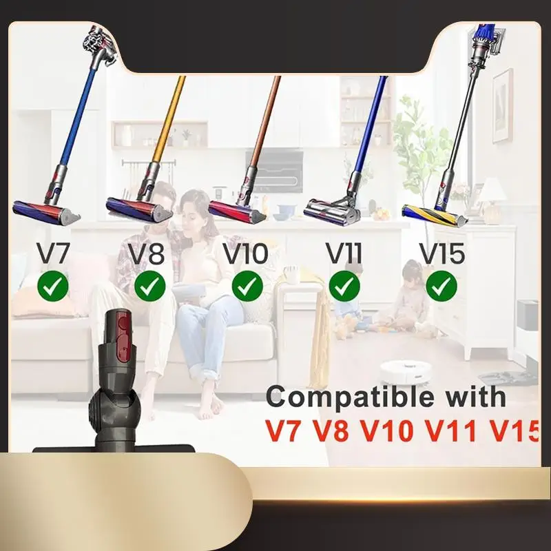 

Быстросъемная головка щетки с прямым приводом для Dyson V7 V8 V10 V11 V15, детали пылесоса для регулировки всасывания твердого пола, слайдер-