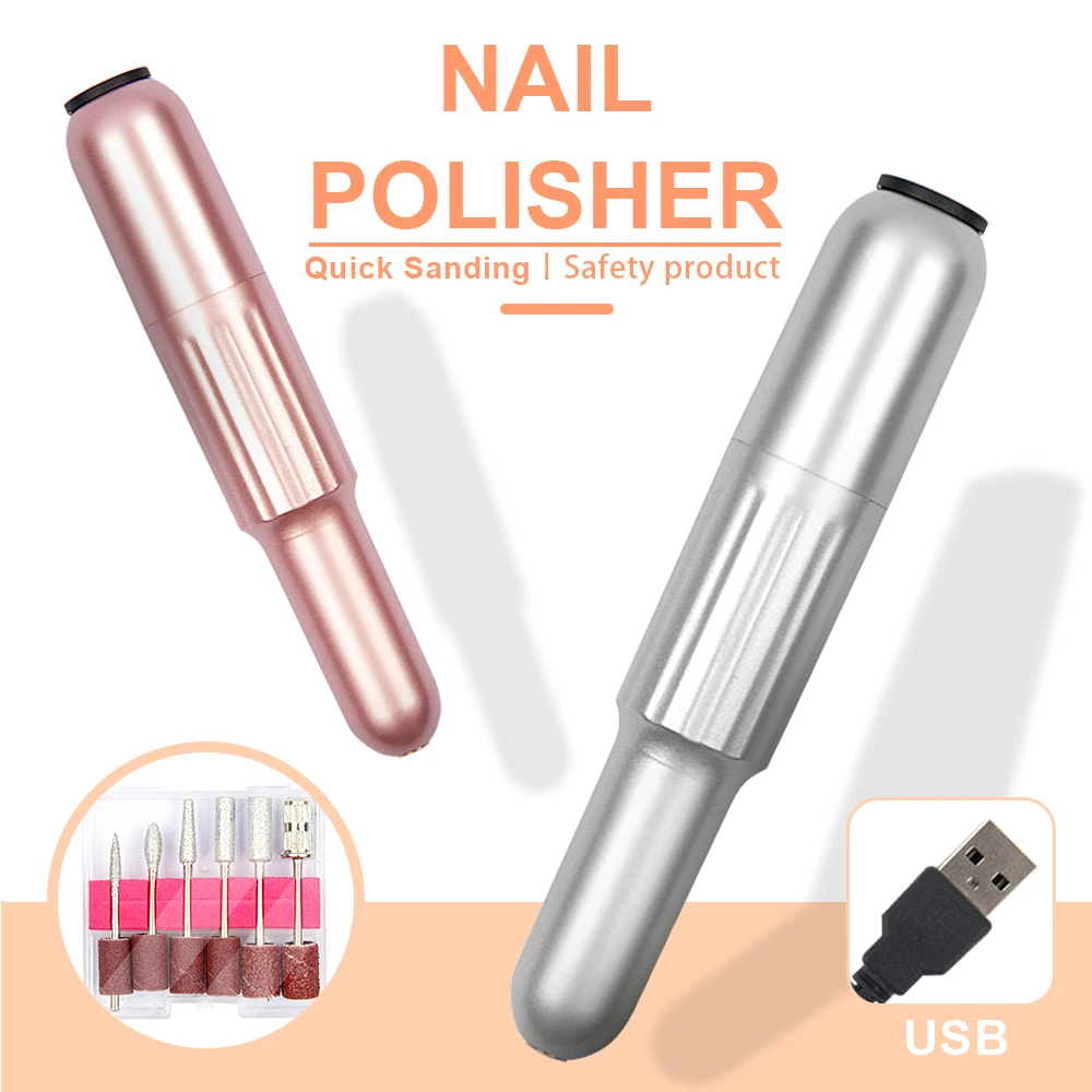 MOSKANY Electric Nail Drill Machine Portable Manicure Machine Charging Mill Cutter for Manicure Nail File Pedicure Tool Supplies
