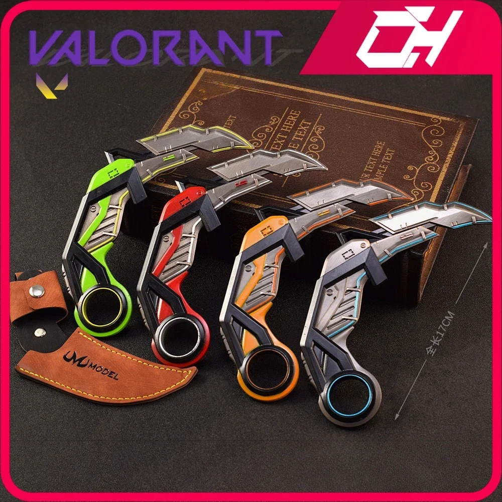 

Valorant Weapon RGX 11z Pro Karambit 17 см Металлическая игровая периферия Самурайский меч Melee Модель оружия Настольные украшения Подарки Игрушки