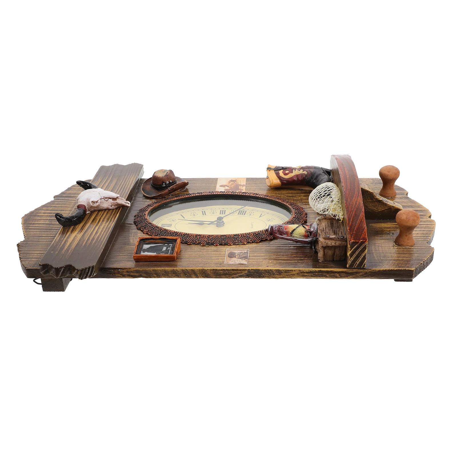 

Retro Wall Mediterranean Design Decorative Hanging Clock for Bedroom Living Room StudyVintage Style Exquisite Appearance