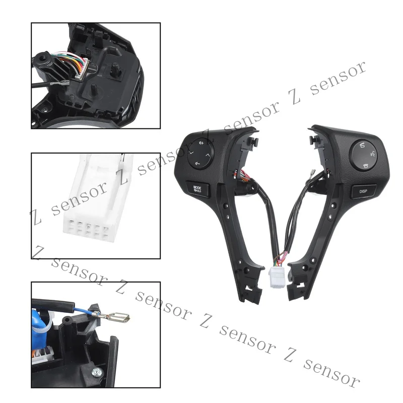 Z+ Black Steering Wheel Control Buttons Switch For Toyota Corolla Ralink RAV4 14-15