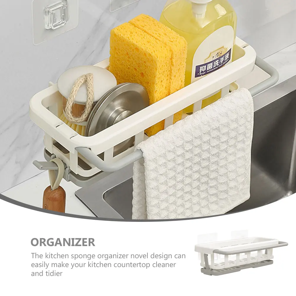 

Multi-Functional Kitchen Sponge Holder Iron Storage Mounted Dishcloth Organizer Sink Brush Drainer Drainage