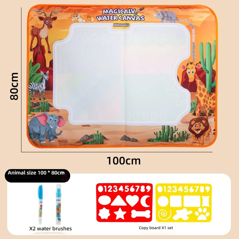 Large Size Magic Water Drawing Mat for Kids, Reusable Mess-Free Aqua Doodle Blanket, Toddlers Educational Painting Toy with Wate