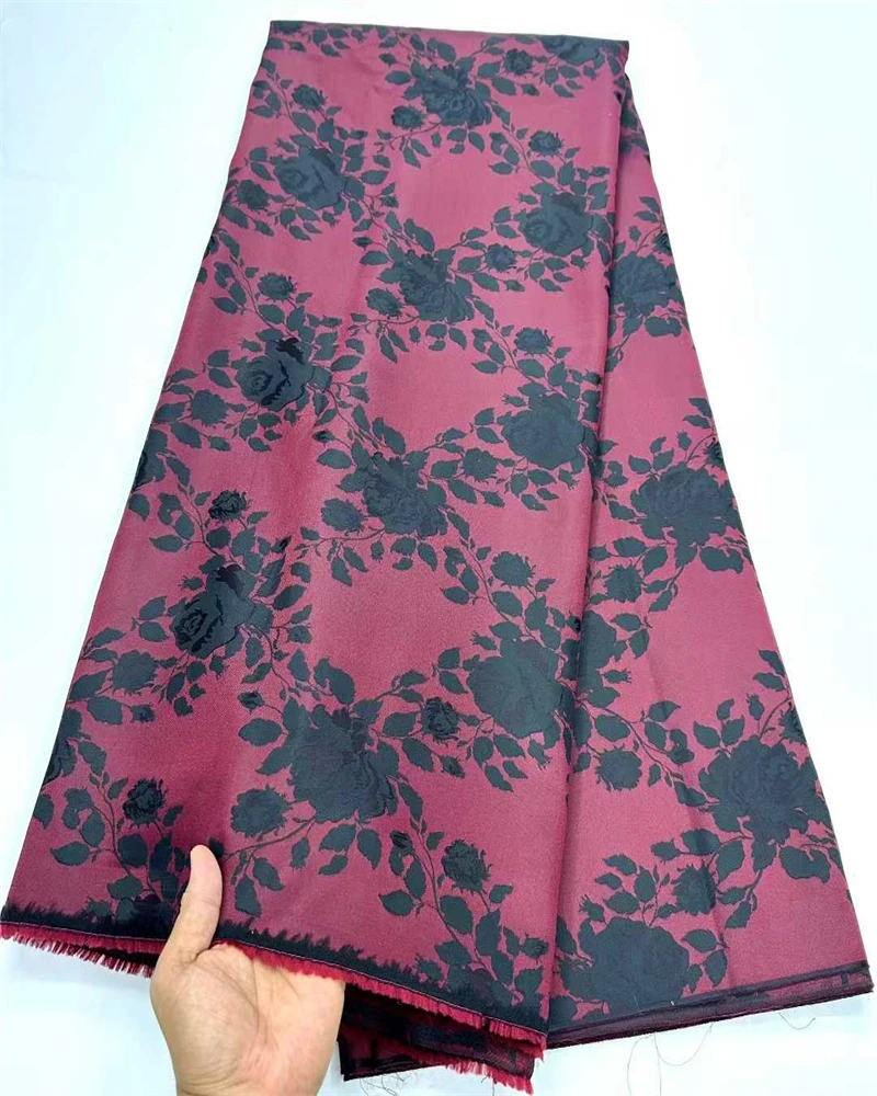 아프리카 튤 레이스 원단 2025 새틴 나이지리아 브로케이드 웨딩 파티 드레스 여성용 원단 - 재봉 천