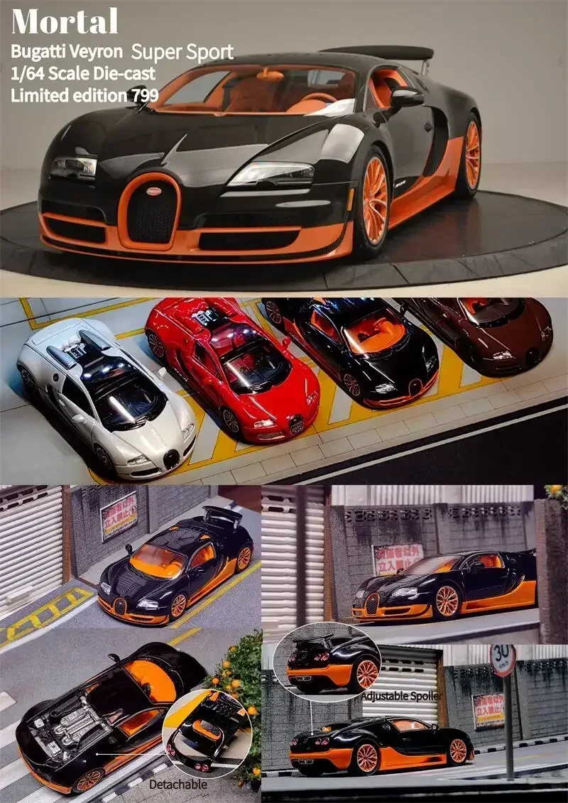 Mortal 1:64 Bugatti Veyron limited799 Diecast Model Car