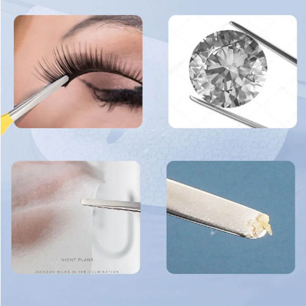 Clip para máscara Facial, Clip de boca redonda súper dura, pinzas de boca plana, pinzas de boca de pato de acero inoxidable para maquillaje, belleza de rutina