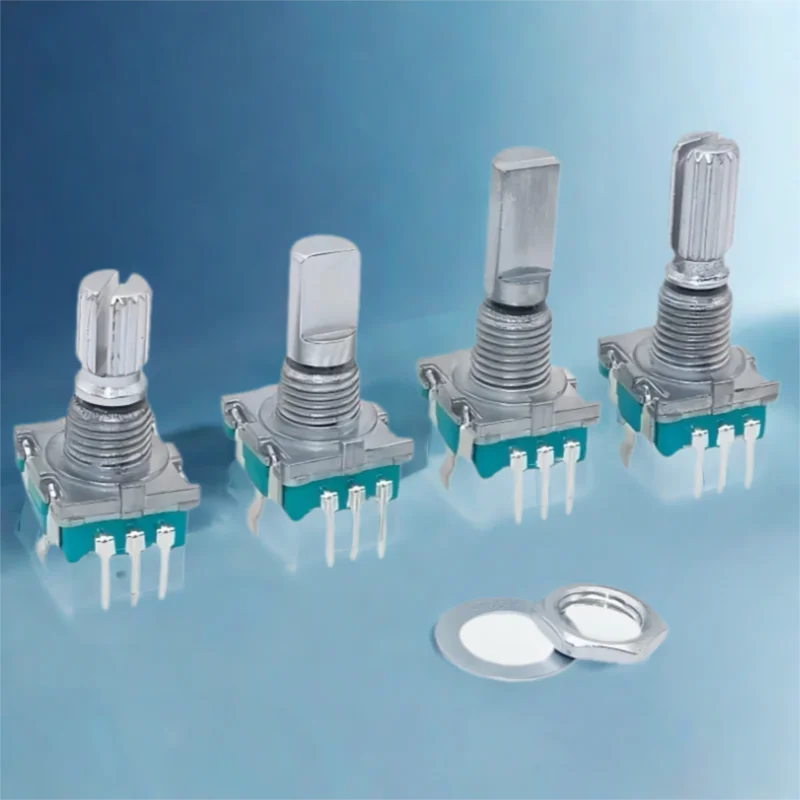 10pcs EC11 360 Degree Rotary Encoder Push Button 5 Pins 20 Position 20 Pulse Digital Code Switch Handle 15/20mm for Electronics