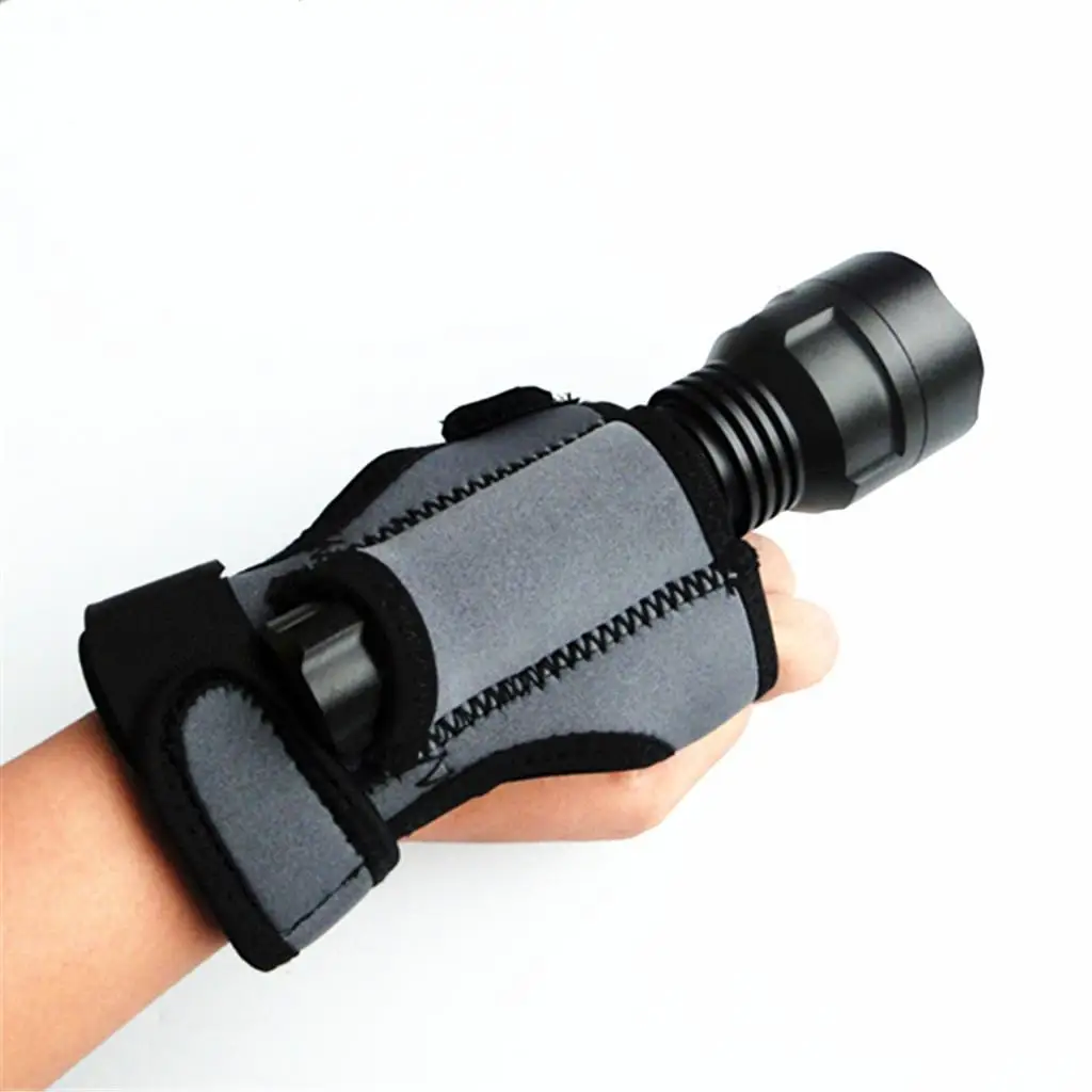 Outdoor Scuba Diving Torch Flashlight Holder Soft Hand/Arm Mount