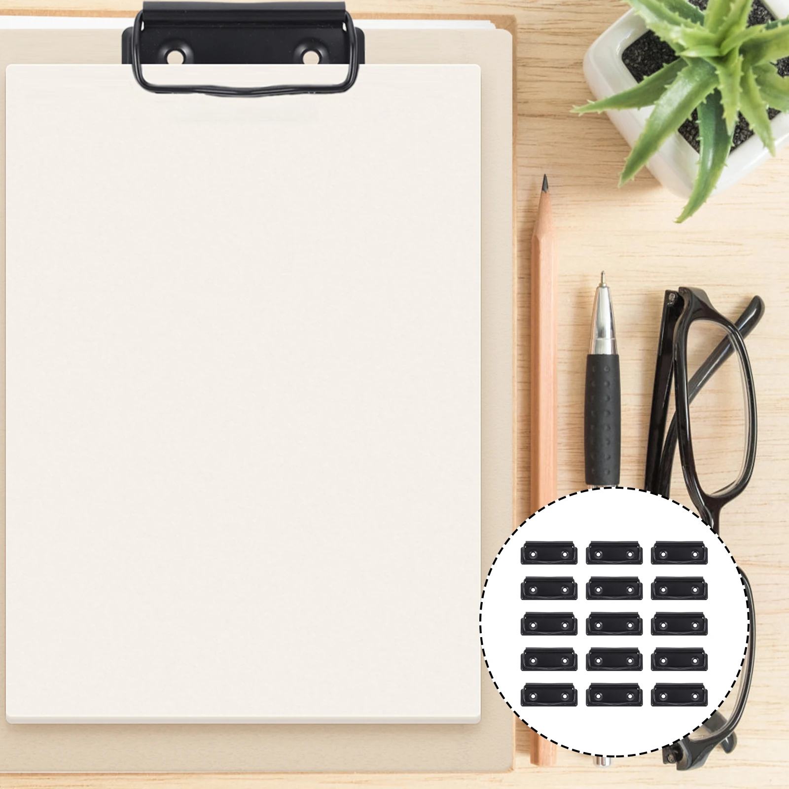 

15 Pcs Stationery Plate Holder for Clipboard Multifunction Multifunctional Iron Clipboards