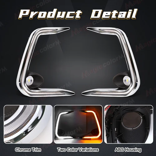 Imagen 2 del producto LED DRL para Toyota Corolla 2019 2020 2021 para Levin 2019 2020 lámpara antiniebla parachoques delantero luz de señal de giro de conducción Kit de molduras cromadas