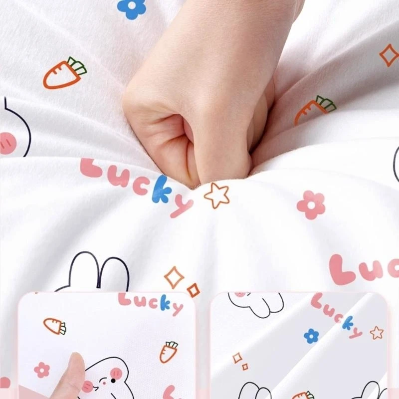Temporary Stay Bedding Solution Disposable Sheet Duvet Pillowcase with Rabbit A2BB