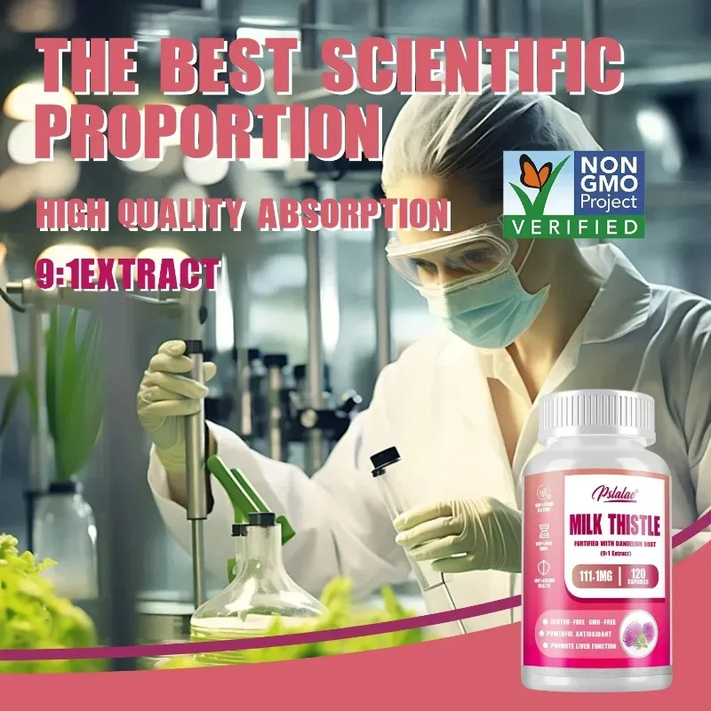 

Milk Thistle - with Dandelion - Antioxidant, Liver Cleanse and Repair, Boosts Immunity, Promotes Digestive Health, Non-GMO