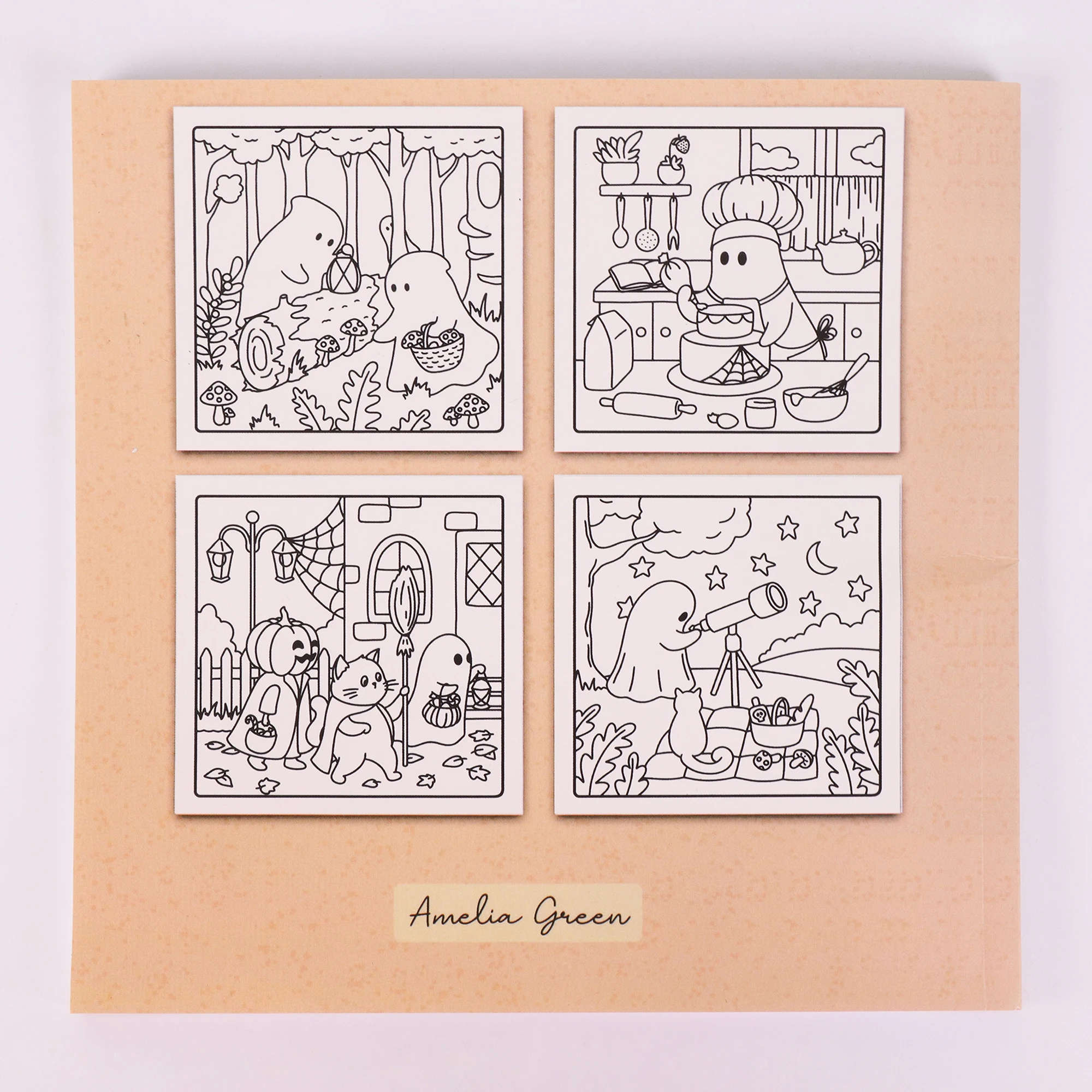 كتاب تلوين مريح مخيف للبالغين والمراهقين يتميز بشخصيات رائعة ومخلوقات مخيفة ومشاهد مريحة للراحة