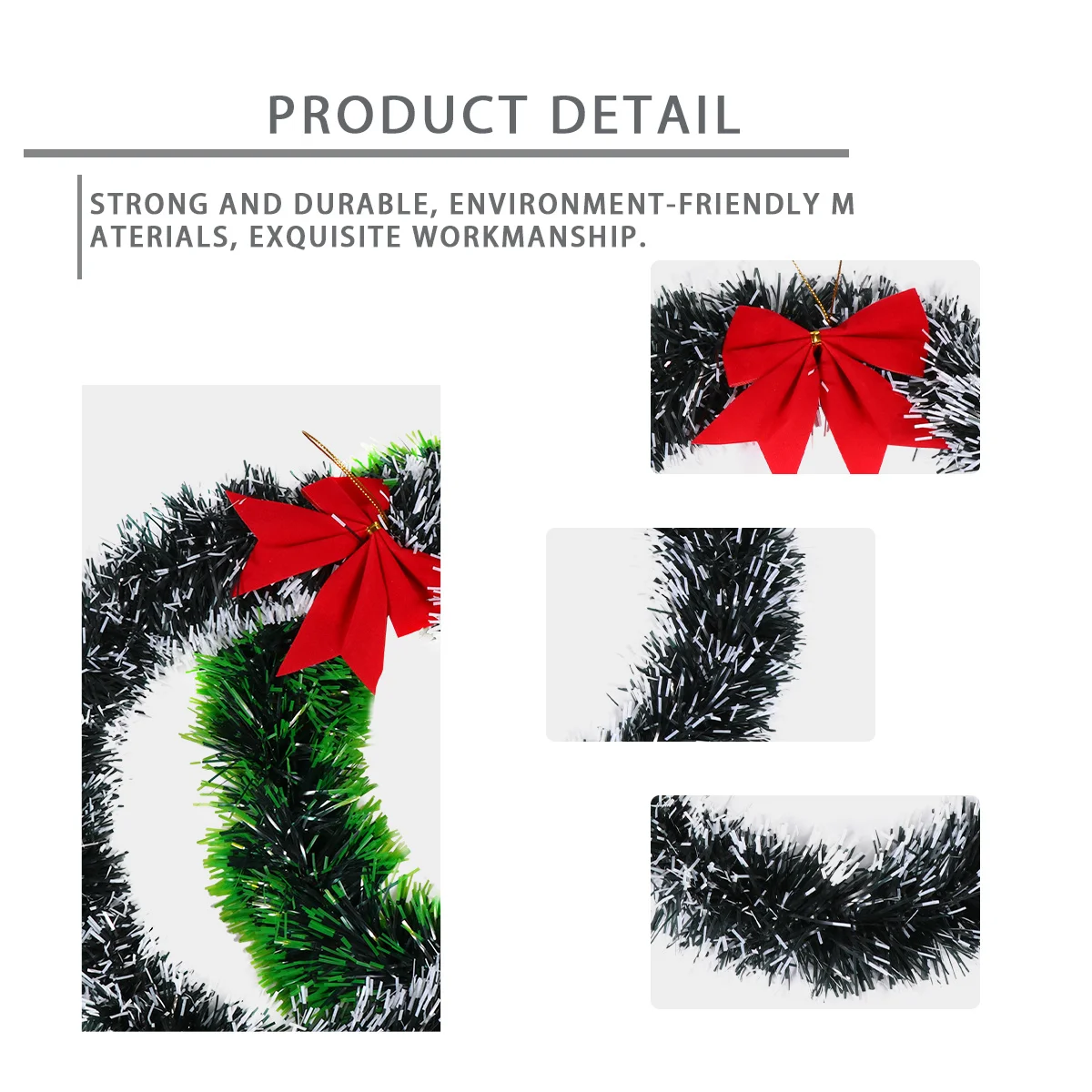 

2Pcs Environmentfriendly Christmas Wreath for Home Party Decoration Christmas Wreath Creative Garland Decorative Garland
