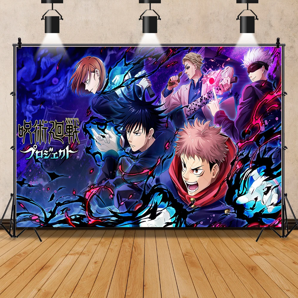 Spell Return Background Custom Hot-Blooded Anime Boy Adult Kid Birthday Party Decor Banner Photography Backdrop For Photo Studio