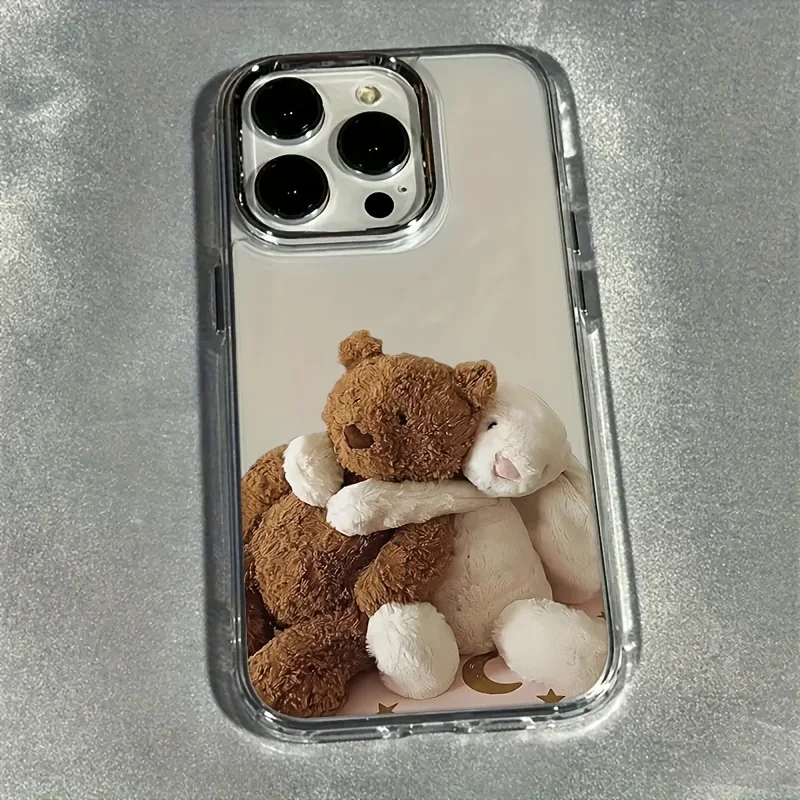 Transaparent Phone Case For Samsung Galaxy S26 S23 S25 S24 Ultra Plus A57 A56 A55 A17 A26 A36 A37 A07 Cartoon Bear Rabbit Cover