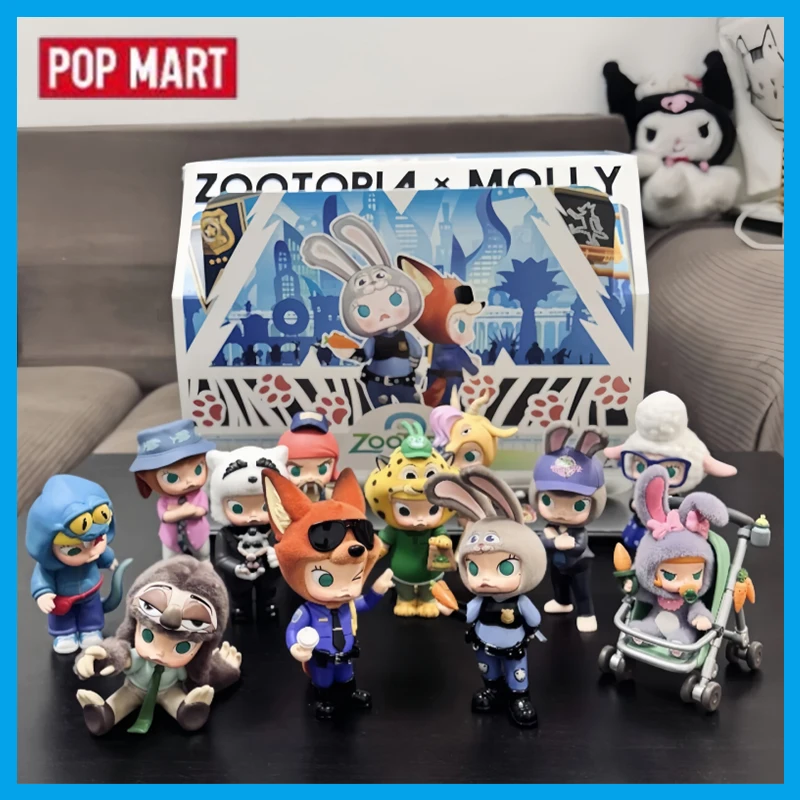 

Pop Mart Molly Zootopia 2 Series Blind Box Toys Anime Action Figure Surprise Mystery Box Dolls Desktop Ornaments Girl Gifts