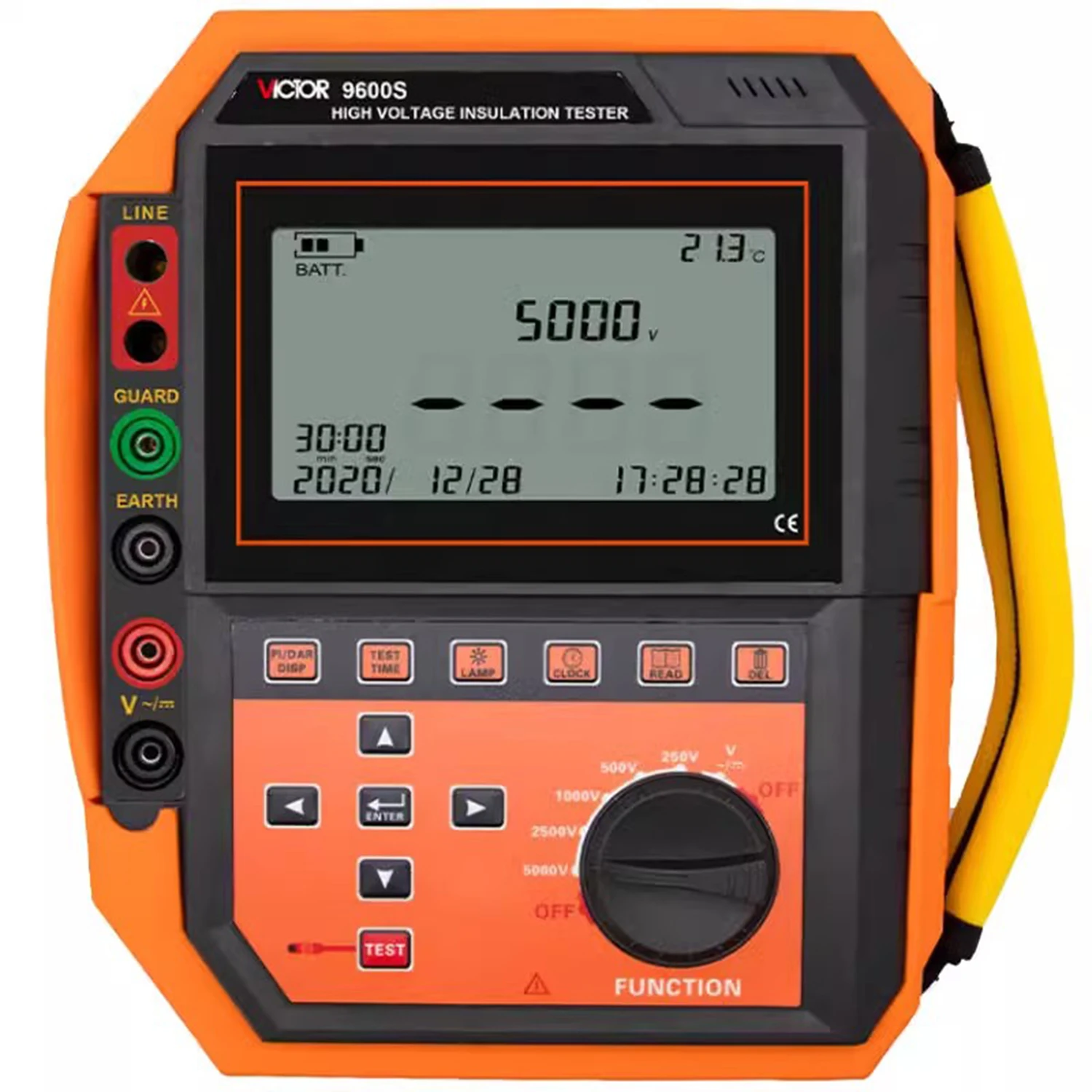 VICTOR 9600S Auto Digital 5kv High Voltage Insulation Tester Multi Channel Insulation Resistance Tester LCD Display.