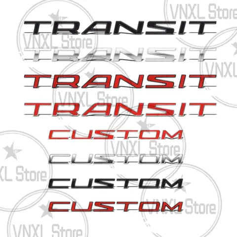 Car-Styling For Ford Transit Custom Letter 3D Metal Stickers Tuning Camper Van Car Trunk Body Emblem Auto Decals Accessories